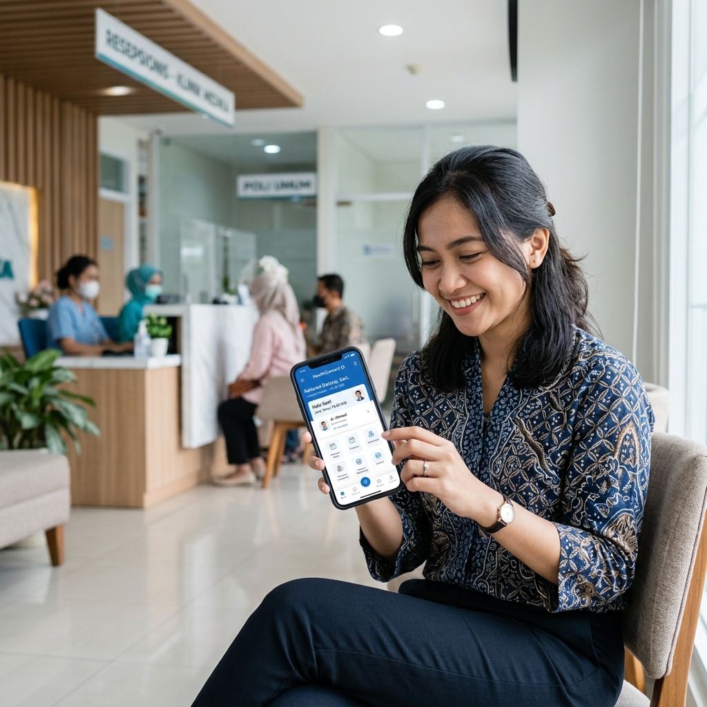 Patient using E-Pasien App